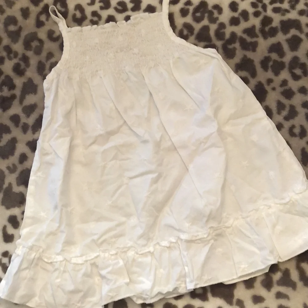 2006 Old Navy White Embroidered Star Sundress 6-12 Months Girls
